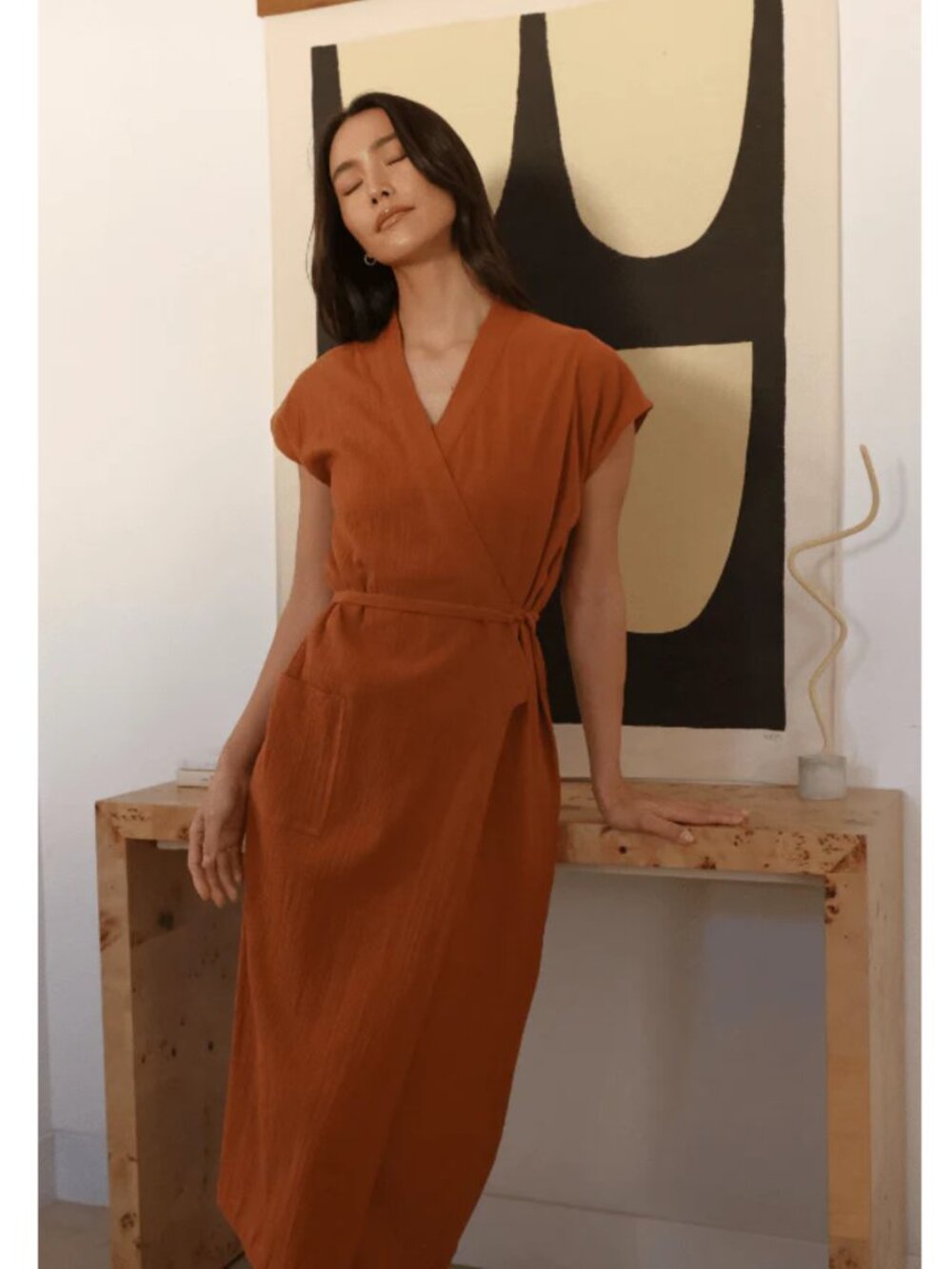 NWT OddBird Aydin House Dress Burnt Orange XS